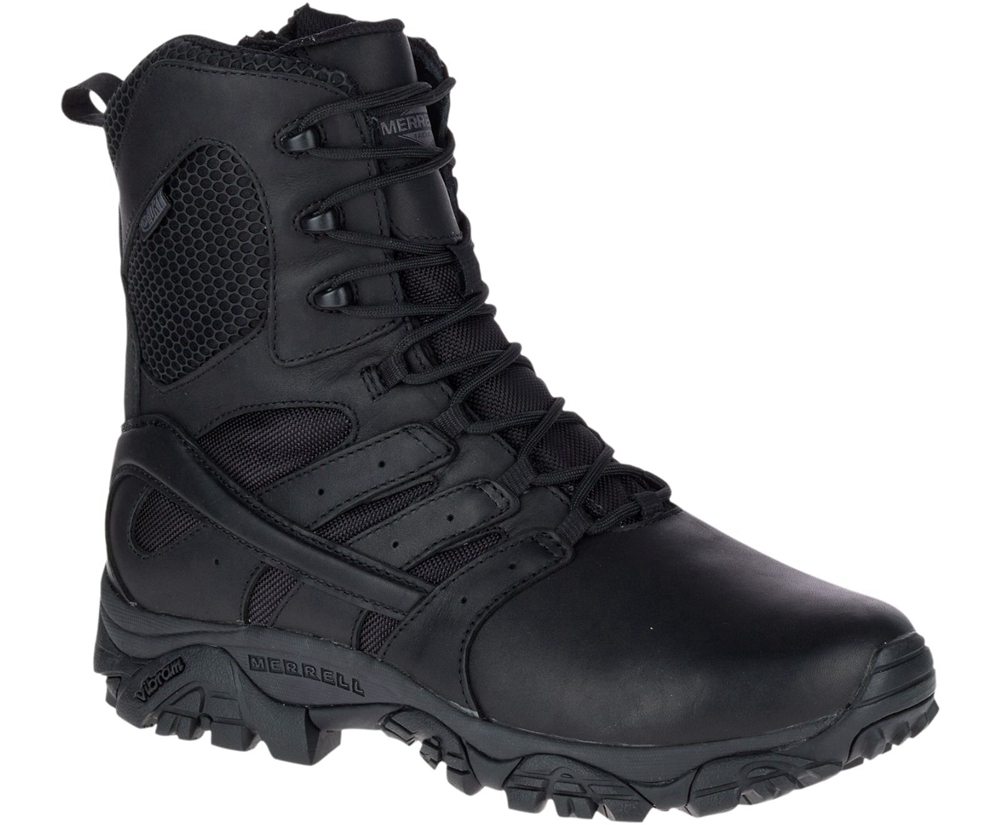 Merrell Boots Black - Moab 2 8\" Tactical Response Waterproof - Womens 12JOGEDNX